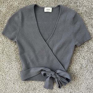 Aritzia Wilfred Wrap Top